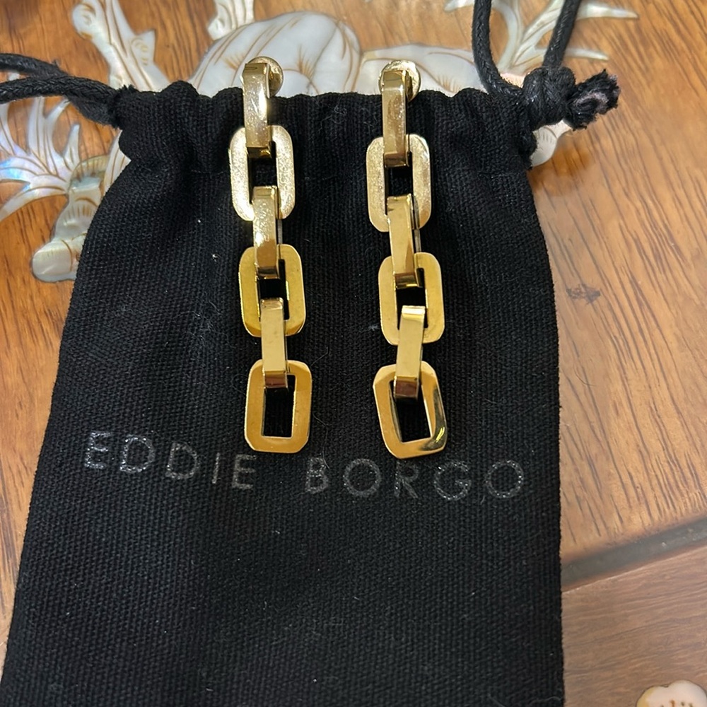12 K gold vermeil Eddie Borgo Chainlink Earrings